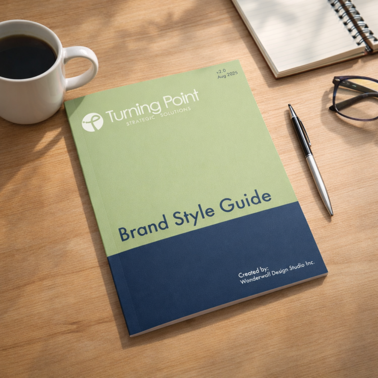 Brand style guide on wooden desk (1)